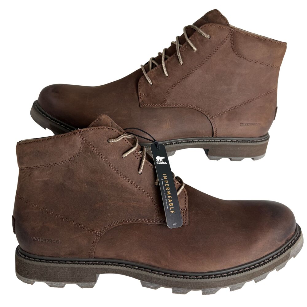 New Sorel Madson II Chukka Waterproof Boots Tobacco ankle chelsea Men's Size 11